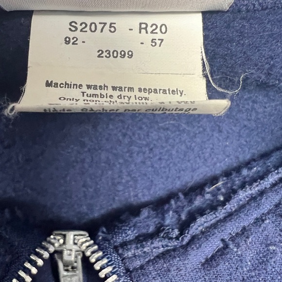 Note Dame 1/4 Zip Sweater Size 2XL Embroidered Logos Champion Brand Blue - Picture 8 of 11